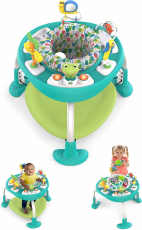 Bright Starts，2 合 1 搖椅/活動桌  7 個活動玩具，可調節高度，360° 旋轉