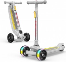 德國 besrey 高品質折疊滑板車，適合 2-10 歲兒童，3 輪兒童初學者滑板車，帶發光輪，可調節高度