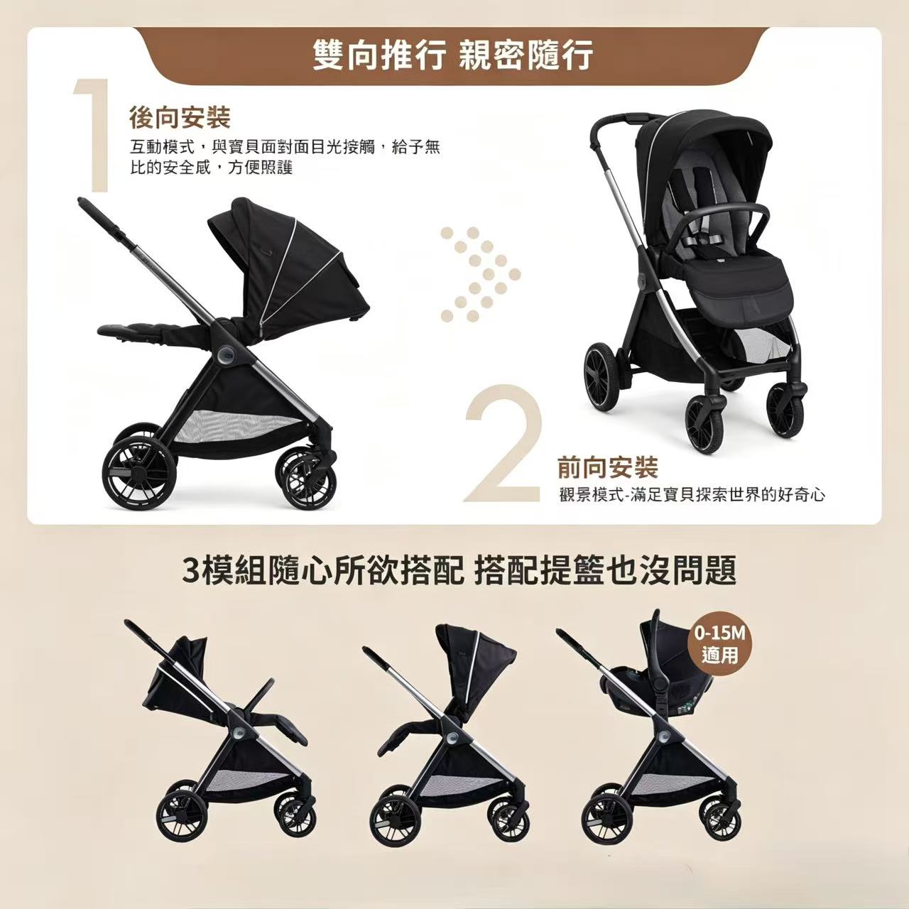 Chicco Bellagio Primo 高景觀雙向自動收車 嬰兒推車 （免費送貨）