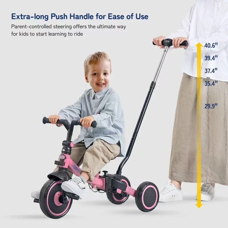 德国 Besrey 1-5歲 可折疊三輪手推車 平衡車 手推車 滑行車