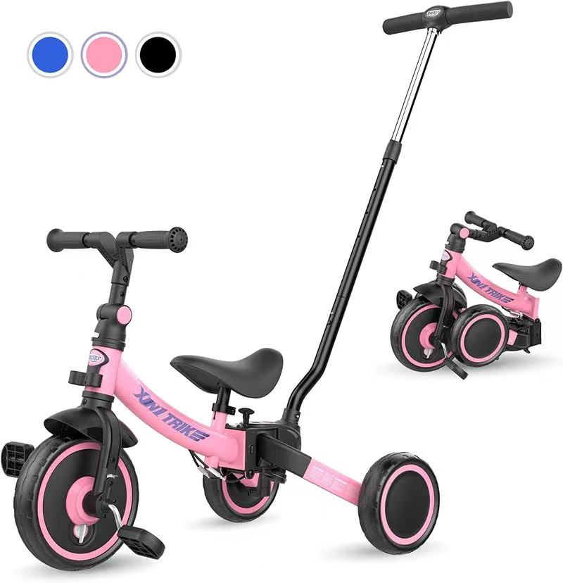 德国 Besrey 1-5歲 可折疊三輪手推車 平衡車 手推車 滑行車