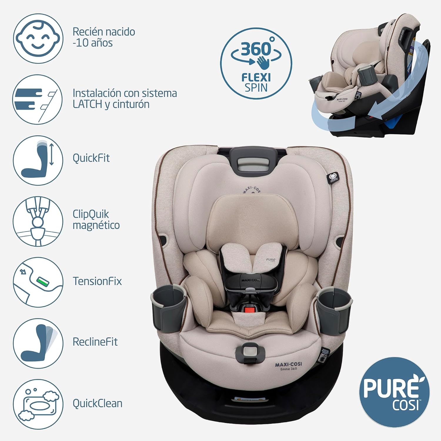 Maxi Cosi EMME360 ALL IN ONE 初生0-10歲 汽車安全座椅 平行進口 門市免費安裝