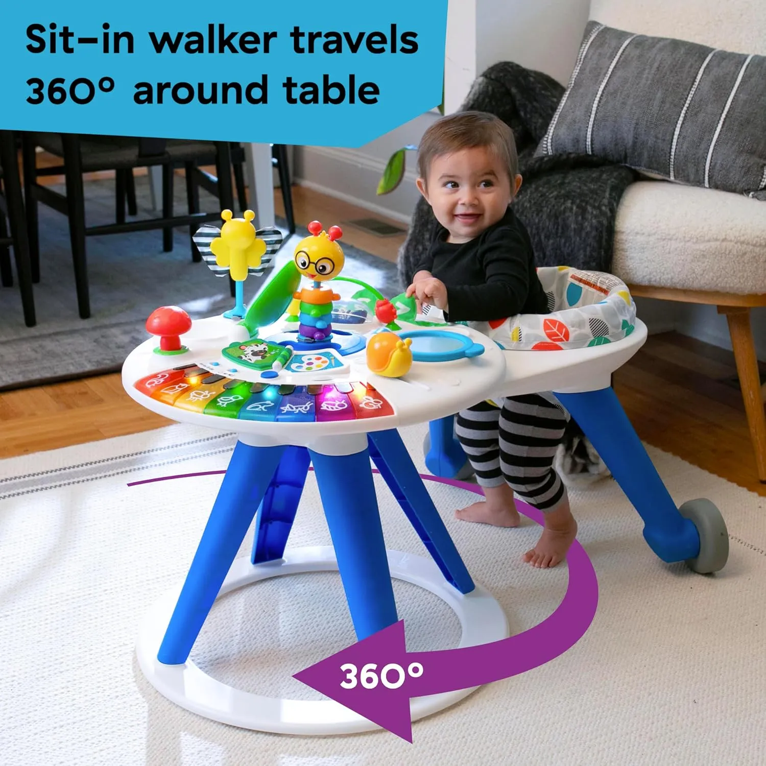 Baby Einstein Around We Grow 4 合 1 學步車 ,適合 6 個月及以上兒童