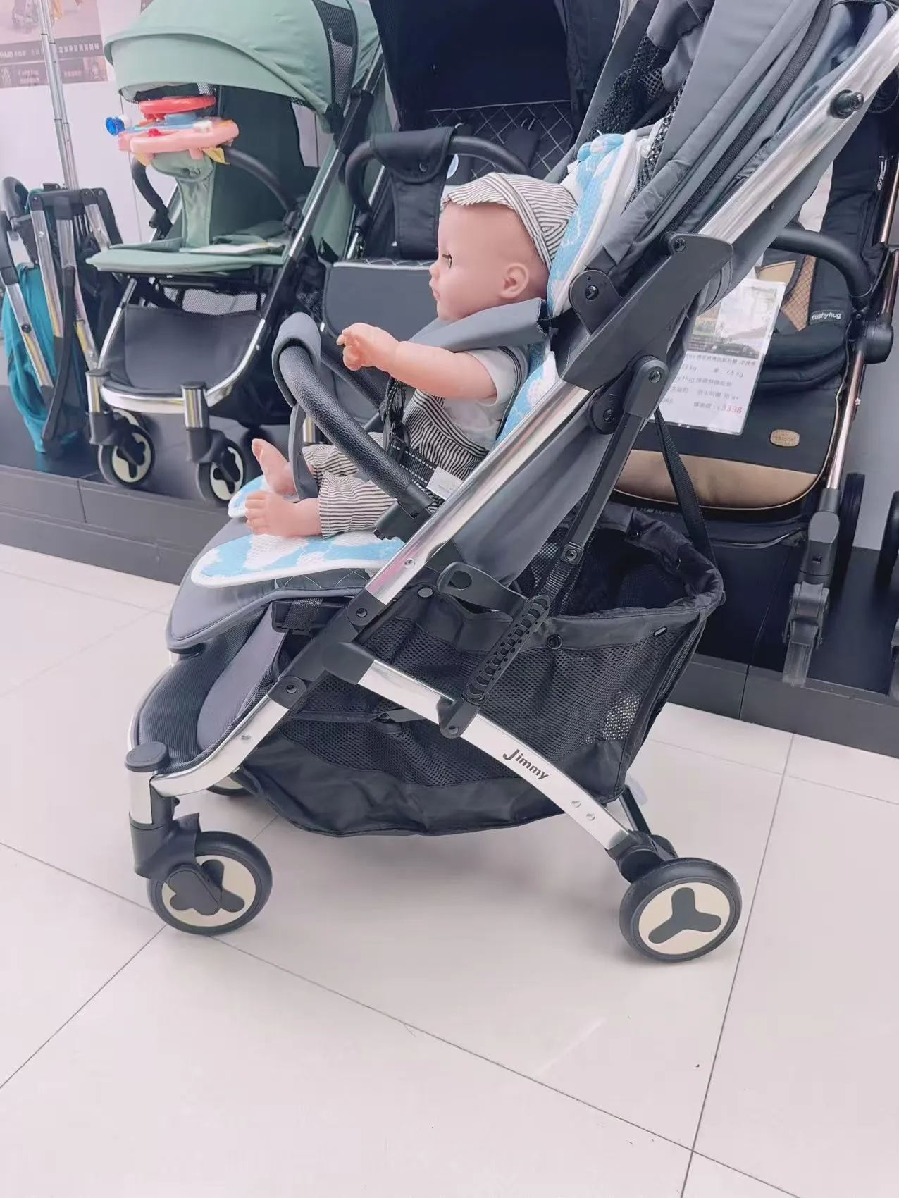 Jimmy² 輕便細部 單手收開車嬰兒車 實正穩陣好好推 車籃超級大 全蓋遮陽