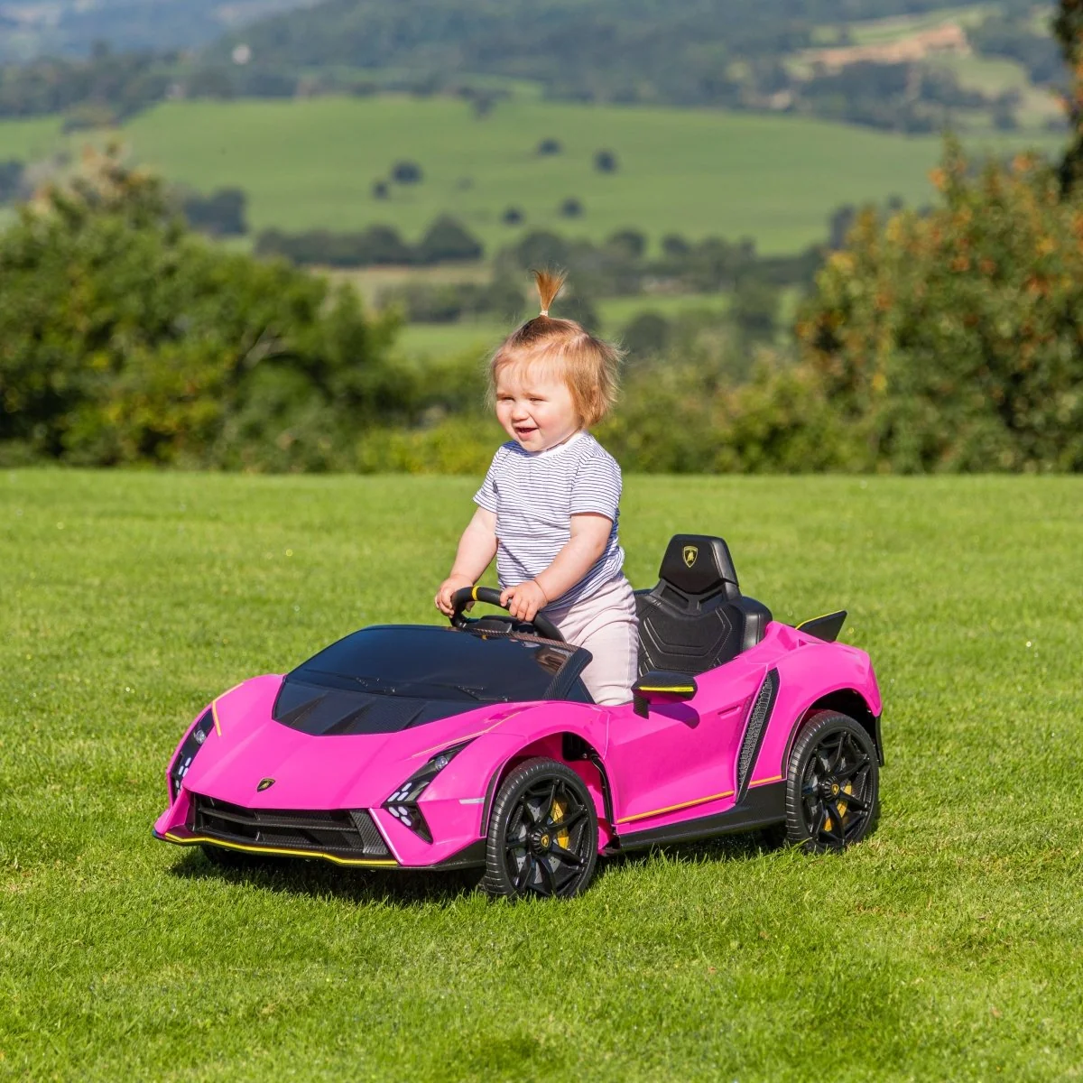 Lamborghini  Autentica 限量版兒童電動遙控車 正版授權免費安裝好  英文說明書 英式三角充電器