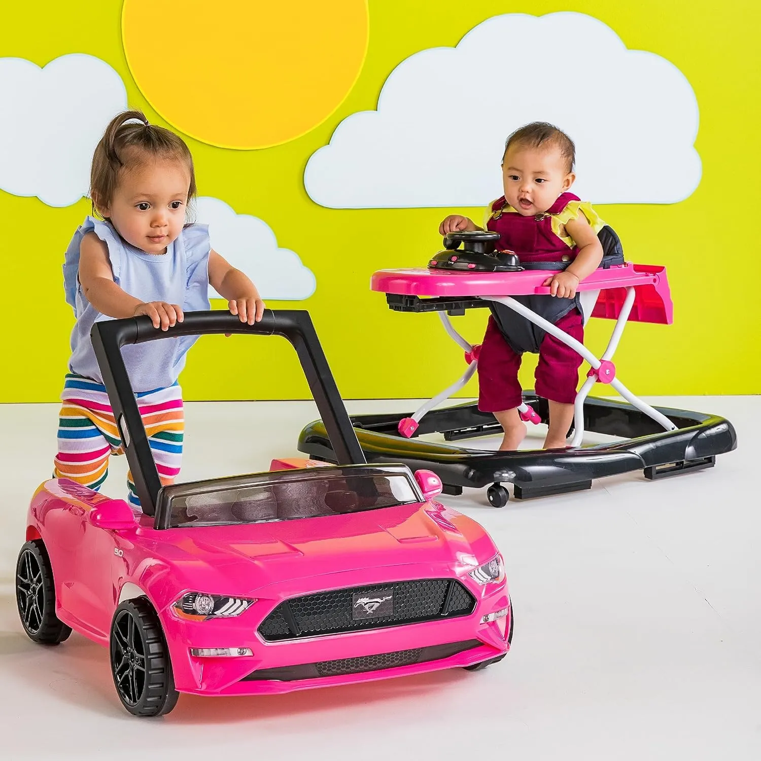 Bright Starts  Ford Mustang  嬰兒學步車  6 個月以上使用