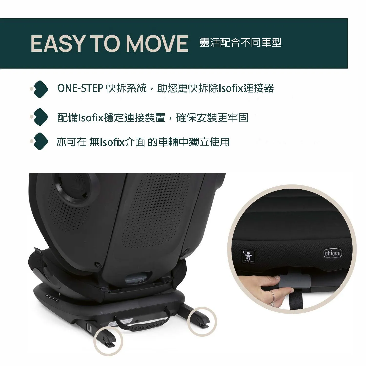 Chicco Fold & Go i-Size Car Seat 3-12歲 折疊式汽車安全座椅 （免費送貨）