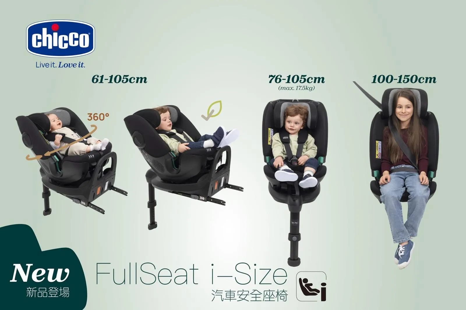 Chicco FullSeat 0-12歲 汽車安全座椅帶底座 （免費送貨）