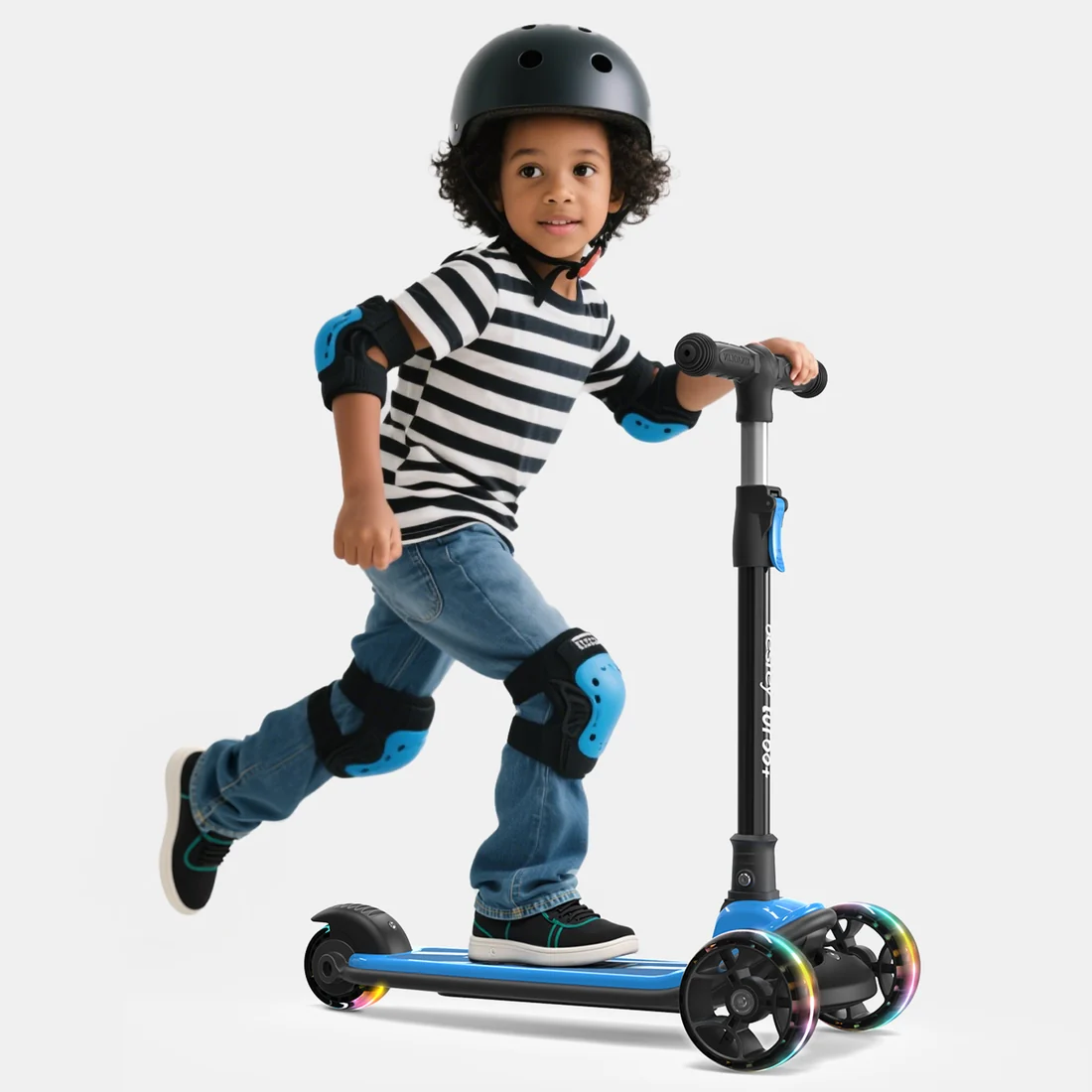 德國besrey 可折疊滑板車，適合 2-10 歲兒童，3 輪兒童滑板車，帶發光輪，可調節高度
