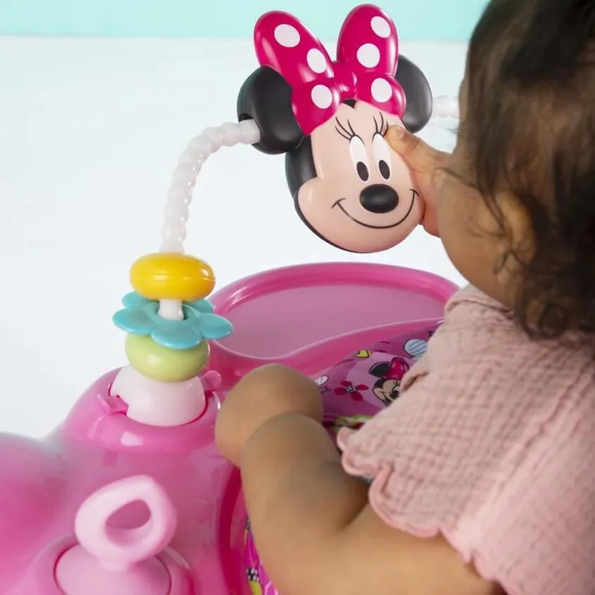 Bright starts disney MINNIE MOUSE 玩具、360 度旋轉座椅、音樂和燈光 BB跳跳樂