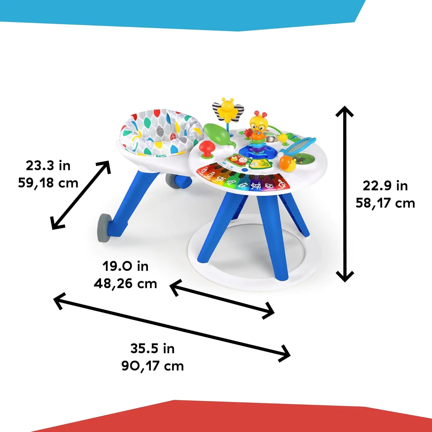 Baby Einstein Around We Grow 4 合 1 學步車 ,適合 6 個月及以上兒童