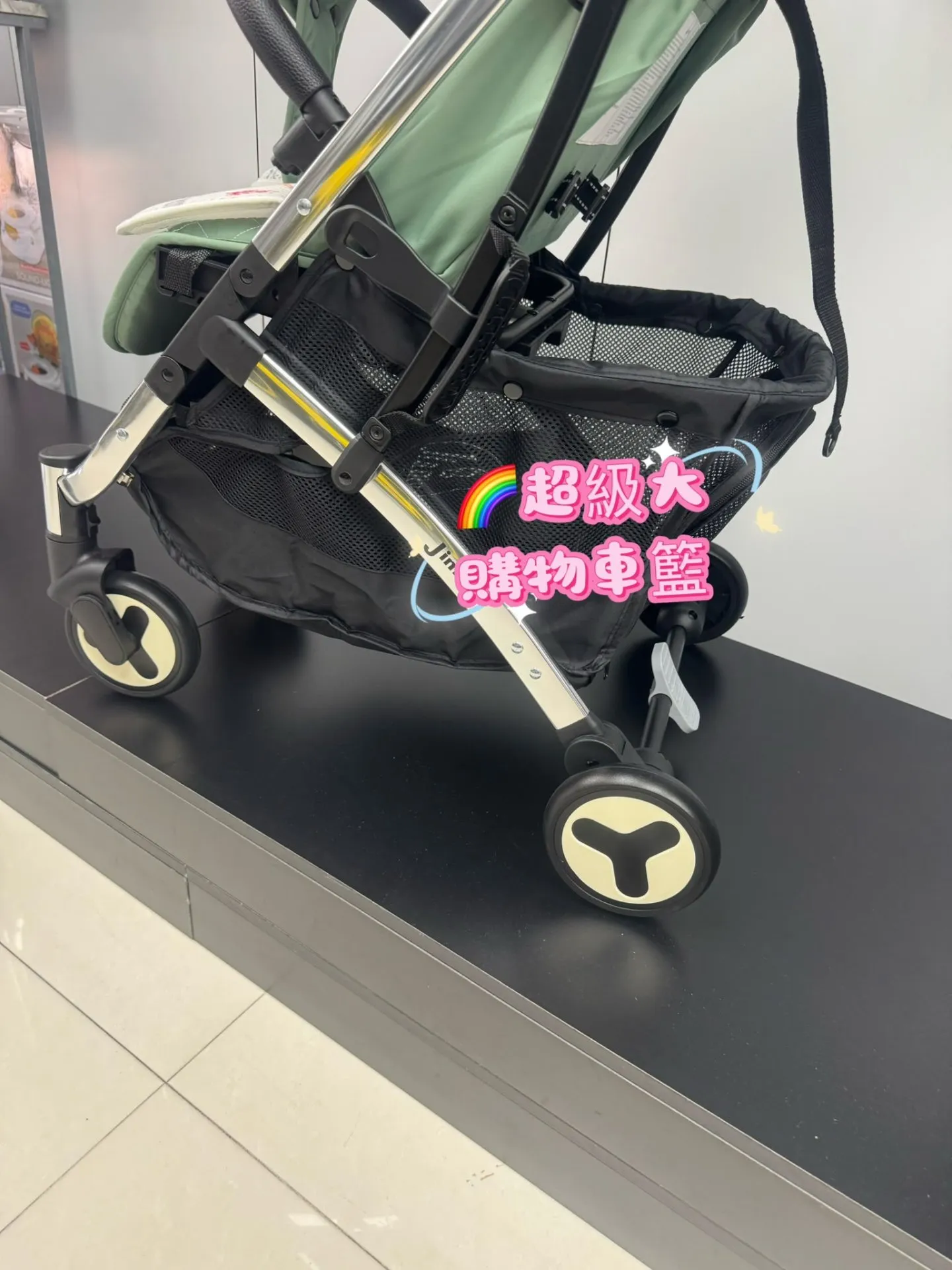 JIMMY² 單手收開車 輕便細部 實正穩陣好好推 車籃超級大 初生0-4歲