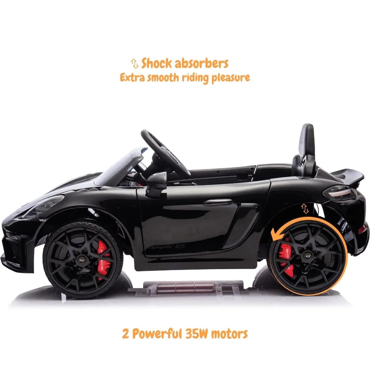 正版授權 保時捷 Porsche 718 Spyder Rs 四驅 兒童電動遙控跑車 （免費安裝好）