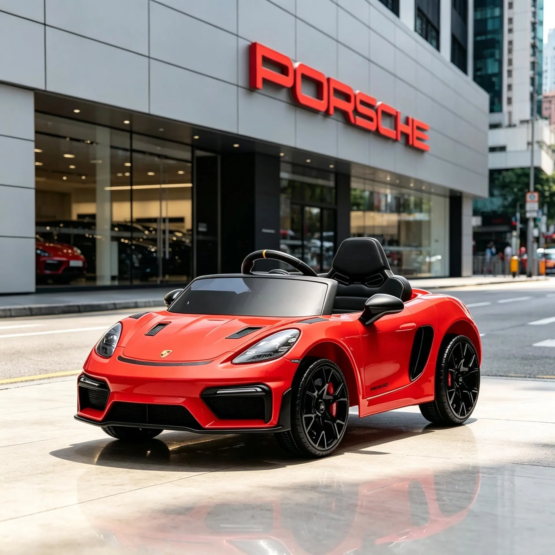 正版授權 保時捷 Porsche 718 Spyder Rs 四驅 兒童電動遙控跑車 （免費安裝好）