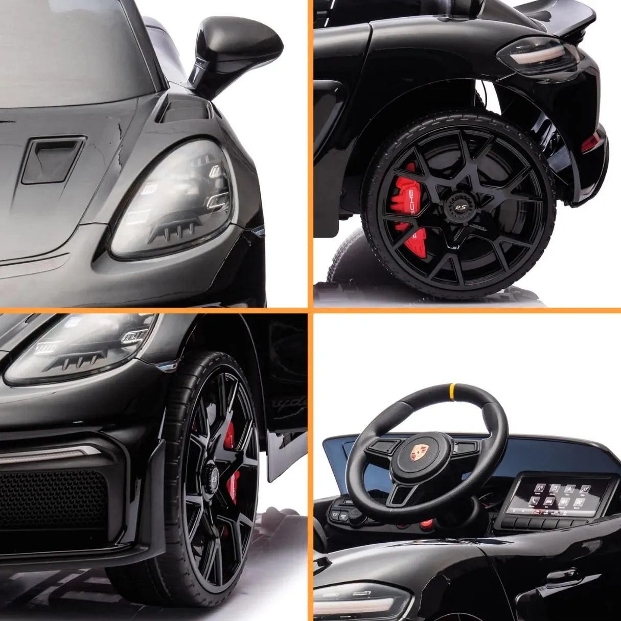 正版授權 保時捷 Porsche 718 Spyder Rs 四驅 兒童電動遙控跑車 （免費安裝好）