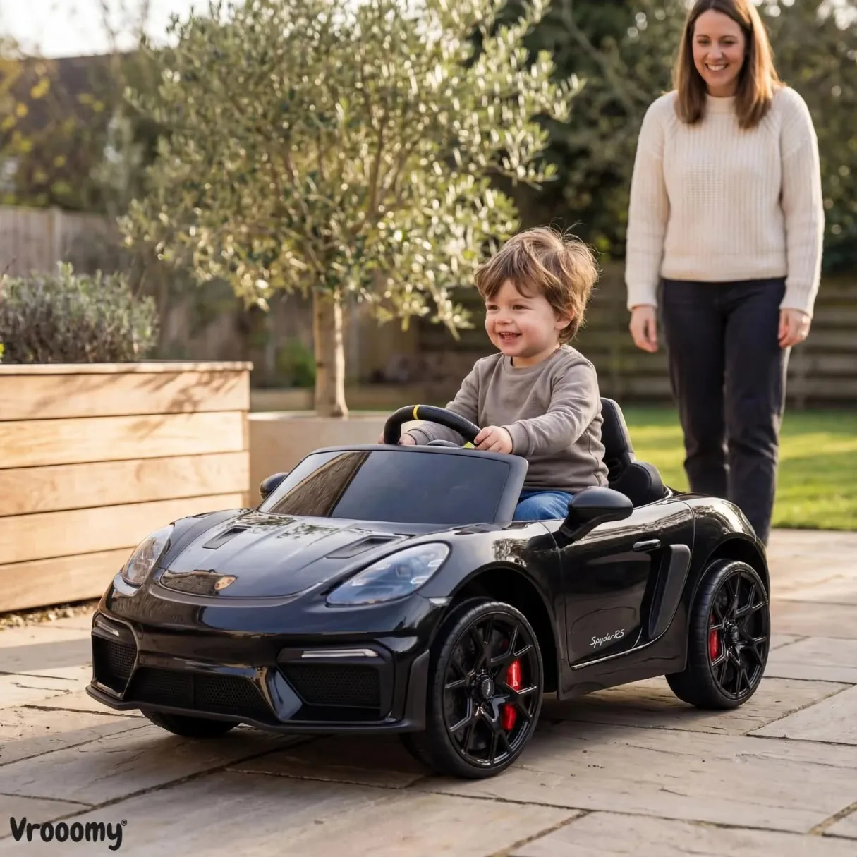正版授權 保時捷 Porsche 718 Spyder Rs 四驅 兒童電動遙控跑車 （免費安裝好）